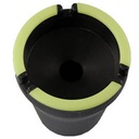 Self-extinguishing phosphorescent ashtray