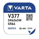Pile de montre Varta V377 / SR66, diamètre 6,8 mm