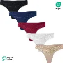 Lot de 5 slips brésiliens en coton biologique 9087