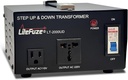 Convertisseur transformateur LiteFuze 2000W 110V/220V – prise universelle, câble US avec terre
