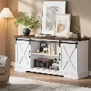 Rustic 165cm TV Unit with Barn Style Sliding Doors