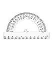 RAPPORTEUR 180° + REGLE 10CM PLASTIQUE