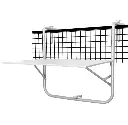 Table de balcon pliante blanche 60 x 40 cm