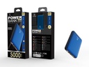 Batterie externe 5000 mAh 2 USB 2 A, bleue
