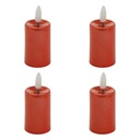 Set of 4 Tilia LED votive candles, red