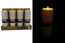Bougie solaire LED d'extérieur 25 cm, blanche