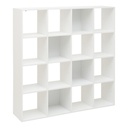 16-cube shelving unit 135.5 × 135.5 cm, white