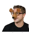 Furry bear glasses nose and ears