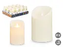 Bougie led creme haute et large
