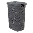 60l GF rattan linen box, dark grey
