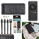 10000mah solar portable battery cable included