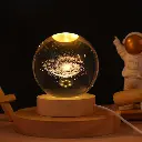 Lampe de table moderne en forme de boule de cristal