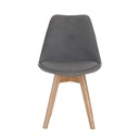 CHAIR EPICURE PACK OF 2- GREY VELOURS 