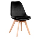 CHAIR EPICURE Pack of 2- BLACK VELOURS 