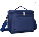 Foldable insulated Cooler bag with zipper & removable shoulder straps. 10 L