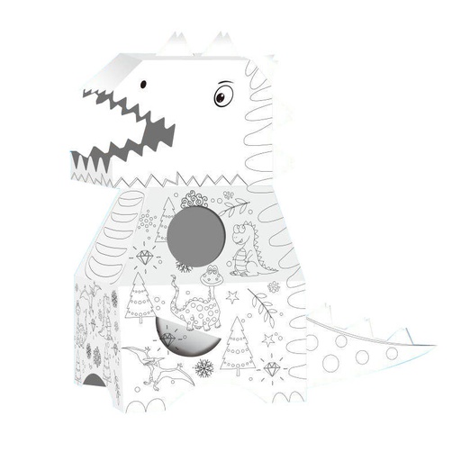 [Y817] Grand dinosaure en carton à monter, colorier ou peindre.