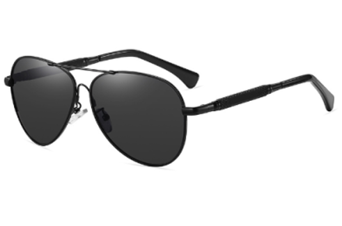 [10 - A666] Black metal aviator glasses. Cat.3. Strong luminosity. CE