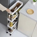 Etagère de salle de bain sur roulettes Ruhhy 24291 ZEN04
