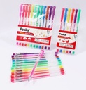 12 FOSKA NEON GEL PEN