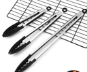 Set of 3 Stainless Steel Bbq Food Tongs22/30/40 cm.